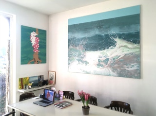 Reflexion V Ponta do Pargo und More III Gemälde im Büro